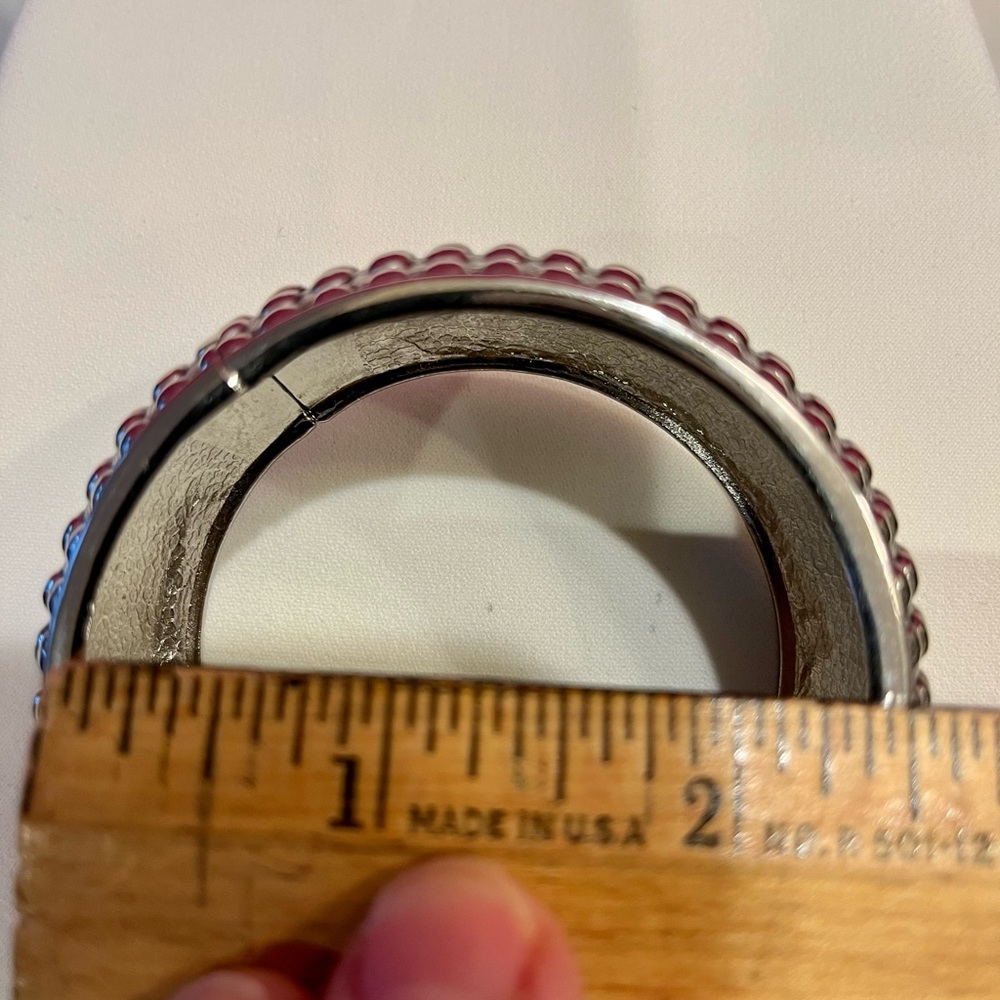 Vintage Silver Plate Bangle Bracelet - Picture 12 of 16